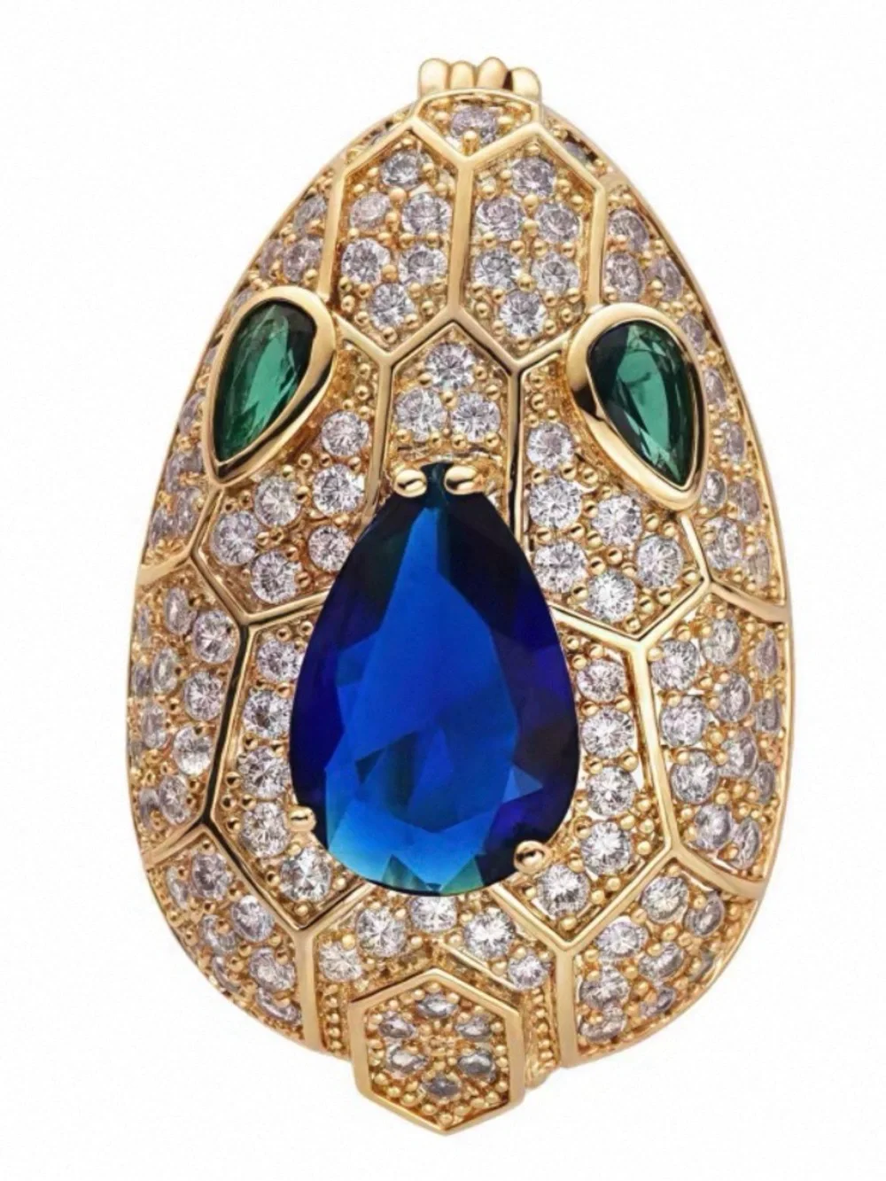Zircon snake head brooch high-end necklace